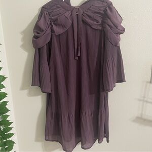 Elegant Purple Midi Dress